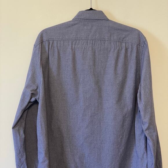 J. Crew L long sleeve button down shirt charcoal gray classic Corpcore top - Picture 6 of 7